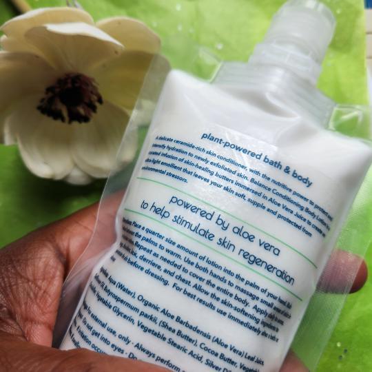 plant based lotion with aloe